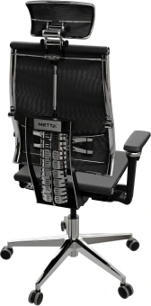 Кресло руководителя эргономичное Метта Yoga 4DF B2-5D - YM93 черный сиденье черный сетка с подголов. крестов. металл хром - купить недорого с доставкой в интернет-магазине