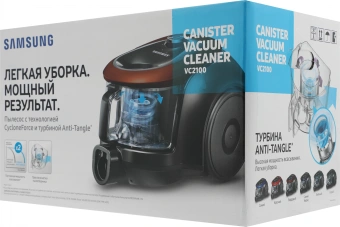 Пылесос Samsung VC18M21C0VR/EV 1800Вт красный/черный - купить недорого с доставкой в интернет-магазине
