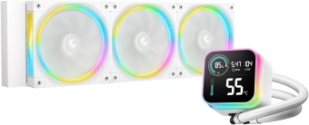 Система водяного охлаждения Deepcool LQ360 Ultra ARGB Soc-AM5/AM4/1200/1700/1851 белый 4-pin 38.71dB Al LCD 350W 1900gr Ret (R-LQ360-WHASMC-G-1) - купить недорого с доставкой в интернет-магазине