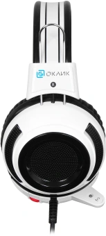 Наушники с микрофоном Оклик HS-G300 ARMAGEDDON белый/черный 2.2м мониторные оголовье (361558) - купить недорого с доставкой в интернет-магазине