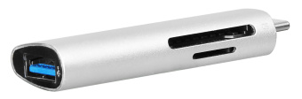 Устройство чтения карт памяти USB Type-C SunWind SW-CR056-S серебристый - купить недорого с доставкой в интернет-магазине