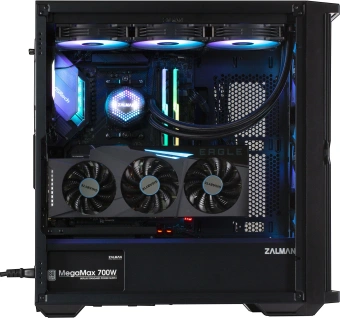 Корпус Zalman Z10 PLUS черный без БП ATX 10x120mm 4x140mm 2xUSB3.0 audio bott PSU - купить недорого с доставкой в интернет-магазине