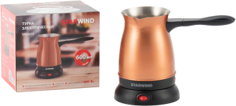 Кофеварка Электрическая турка Starwind STG6055 600Вт медный/черный - купить недорого с доставкой в интернет-магазине