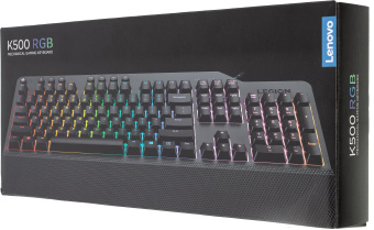 Клавиатура Lenovo Legion K500 RGB механическая черный USB Multimedia for gamer LED (подставка для запястий) - купить недорого с доставкой в интернет-магазине