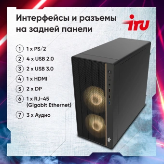 ПК IRU Game 510H6SEA MT i5 12400F (2.5) 32Gb SSD512Gb RTX3060 12Gb FreeDOS GbitEth 500W черный (2023162) - купить недорого с доставкой в интернет-магазине