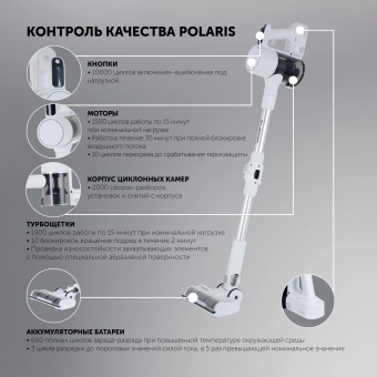 Пылесос Polaris PVCS 3060 100Вт белый - купить недорого с доставкой в интернет-магазине