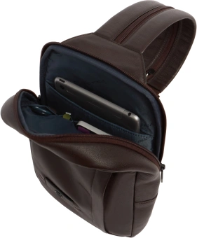 Рюкзак слинг мужской Piquadro Russel CA6764W137/TM темно-коричневый натур.кожа - купить недорого с доставкой в интернет-магазине
