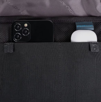 Рюкзак слинг Piquadro Brief2 CA4536BR2/N черный нейлон/натур.кожа - купить недорого с доставкой в интернет-магазине