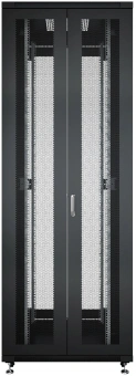 Шкаф серверный Cabeus (ND-05C-42U80/120-BK) напольный 42U 800x1200мм пер.дв.перфор.2ств. задн.дв.перфор.2-хст. 800кг черный 1102мм 131кг 220град. 2055мм IP20 сталь - купить недорого с доставкой в интернет-магазине
