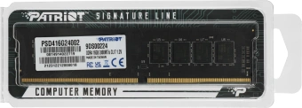Память DDR4 16GB 2400MHz Patriot PSD416G24002 Signature RTL PC4-19200 CL17 DIMM 288-pin 1.2В dual rank Ret - купить недорого с доставкой в интернет-магазине