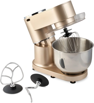 Миксер планетарный Domfy DSC-KM301 1200Вт золотистый - купить недорого с доставкой в интернет-магазине