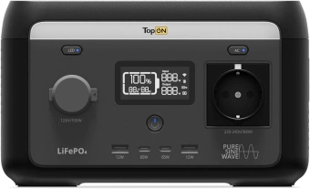 Электростанция портативная TopON Home TOP-H300 64000mAh 1.5A QC3.0/PD3.0 4xUSB черный/серый (103760) - купить недорого с доставкой в интернет-магазине