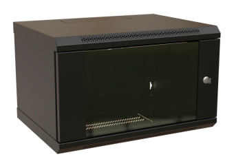 Шкаф коммутационный WRline (WR-TW-0966-GP-RAL9004) настенный 9U 600x600мм пер.дв.стекл 2 бок.пан. направл.под винты 60кг черный 500мм 500мм IP20 сталь - купить недорого с доставкой в интернет-магазине