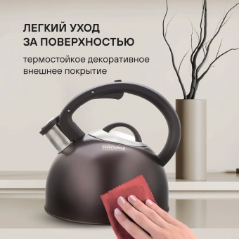 Чайник металлический Rondell Tierno RDS-1900 2.9л. фиолетовый - купить недорого с доставкой в интернет-магазине