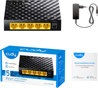 Коммутатор Cudy GS105D (L2) 5x1Гбит/с неуправляемый - цена, купить или заказать с доставкой в интернет-магазине Коммутатор Cudy GS105D (L2) 5x1Гбит/с неуправляемый - купить недорого с доставкой в интернет-магазине