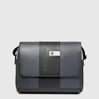 Сумка-мессенджер Piquadro Urban CA6802UB00/GRN с отделением для ноутбука 14" серая/черная натур.кожа - купить недорого с доставкой в интернет-магазине