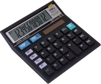 Калькулятор настольный Deli E39231 черный 12-разр. - купить недорого с доставкой в интернет-магазине