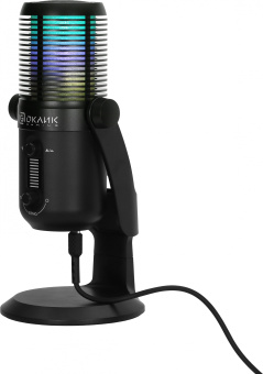 Микрофон проводной Оклик SM-400G 2м черный - купить недорого с доставкой в интернет-магазине