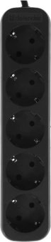 Сетевой удлинитель Defender M518 1.8м (5 розеток) черный (коробка) - купить недорого с доставкой в интернет-магазине