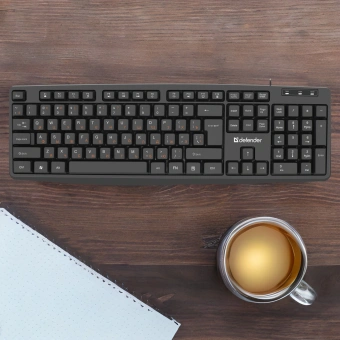 Клавиатура Defender HB-164 черный USB (45164) кабель 1.8м - купить недорого с доставкой в интернет-магазине