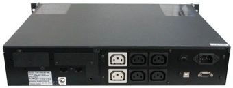 Источник бесперебойного питания Powercom King Pro RM KIN-1500AP LCD 1200Вт 1500ВА черный - купить недорого с доставкой в интернет-магазине