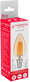 Лампа филам. Thomson Filament TH-B2115 9Вт цок.:E14 свеча 220B св.свеч.бел.теп. Candle (упак.:1шт) - купить недорого с доставкой в интернет-магазине