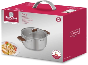 Кастрюля Rondell Fjord RDS-1791 3.2л. d=20см (с крышкой) стальной - купить недорого с доставкой в интернет-магазине