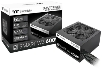 Блок питания Thermaltake ATX 600W Smart W3 Gen.5 80+ white (20+4pin) APFC 120mm fan 4xSATA RTL - купить недорого с доставкой в интернет-магазине