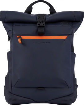 Рюкзак мужской Piquadro Corner 2.0 CA6291C2OW/BLU роллтоп синий ткань - купить недорого с доставкой в интернет-магазине