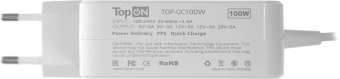 Адаптер TopON TOP-UC100W автоматический 100W 5V-20V 5A 2.25A от бытовой электросети - купить недорого с доставкой в интернет-магазине
