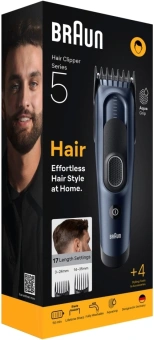 Машинка для стрижки Braun HC5550 черный (насадок в компл:2шт) - купить недорого с доставкой в интернет-магазине