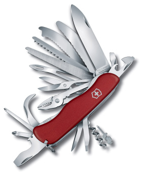 Нож перочинный Victorinox Work Champ XL (0.8564.XL) 111мм 31функц. красный карт.коробка - купить недорого с доставкой в интернет-магазине