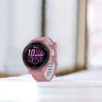 Смарт-часы Garmin Forerunner 265S 27.5мм 1.1" AMOLED корп.черный/розовый силикон рем.розовый (010-02810-15) - купить недорого с доставкой в интернет-магазине