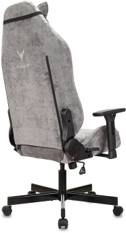 Кресло игровое Knight N1 Fabric серый Light-19 с подголов. крестов. металл - купить недорого с доставкой в интернет-магазине