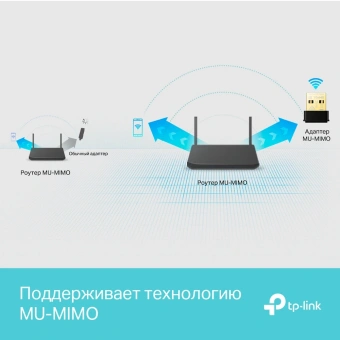 Сетевой адаптер Wi-Fi TP-Link ARCHER T3U NANO AC1300 USB 2.0 - купить недорого с доставкой в интернет-магазине