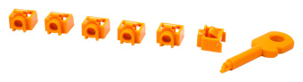 Заглушка Lanmaster LAN-SEC45-PL-SET-OR (упак.:6шт) 6м оранжевый - купить недорого с доставкой в интернет-магазине