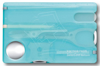 Швейцарская карта Victorinox SwissCard Nailcare (0.7240.T21) бирюзовый полупрозрачный коробка подарочная - купить недорого с доставкой в интернет-магазине