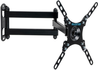 Кронштейн для телевизора Kromax DIX-13 черный 15"-42" макс.20кг настенный поворотно-выдвижной и наклонный - купить недорого с доставкой в интернет-магазине