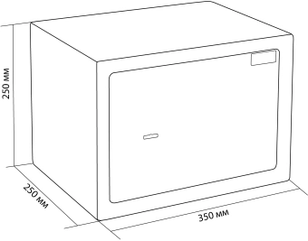 Сейф мебельный Cactus CS-SF-K25 взломостойкий 250x350x250мм ключевой - купить недорого с доставкой в интернет-магазине