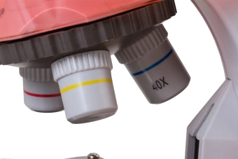 Микроскоп Levenhuk LabZZ M101 монокуляр 40-640x на 3 объектива апельсиновый - купить недорого с доставкой в интернет-магазине