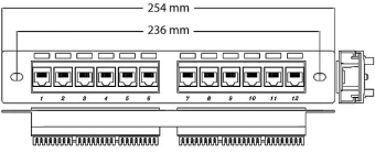 Патч-панель Cabeus PL-12-CAT.5E 10"-DUAL 10" 1U 12xRJ45 кат.5E UTP - купить недорого с доставкой в интернет-магазине