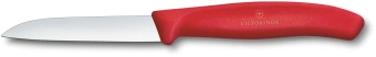 Нож кухонный Victorinox Swiss Classic (6.7401.C1) стальной для чистки овощей и фруктов лезв.80мм прямая заточка красный - купить недорого с доставкой в интернет-магазине