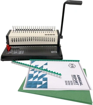 Переплетчик Office Kit B2116 A4/перф.13л.сшив/макс.450л./пластик.пруж. (4.5-45мм) - купить недорого с доставкой в интернет-магазине