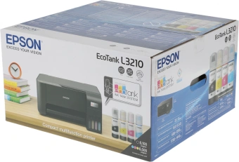 МФУ струйный Epson EcoTank L3210 (103) (C11CJ68405) A4 черный - купить недорого с доставкой в интернет-магазине