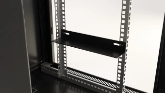 Шкаф коммутационный Hyperline (TWB-2766-GP-RAL9004) настенный 27U 600x600мм пер.дв.стекл 2 бок.пан. 60кг черный 49.9кг 1304мм - купить недорого с доставкой в интернет-магазине