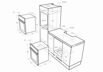 Духовой шкаф Газовый Maunfeld MGOG 673B черный - купить недорого с доставкой в интернет-магазине