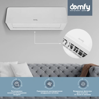 Сплит-система Domfy DCW-AC-18-1 белый - купить недорого с доставкой в интернет-магазине
