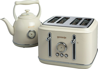 Чайник электрический Gorenje K17CLINGOR 1.7л. 2000Вт бежевый корпус: металл/пластик - купить недорого с доставкой в интернет-магазине