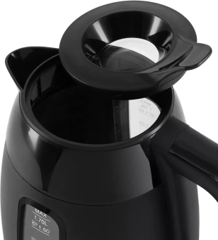 Чайник электрический Polaris PWK 0723DDW 1.8л. 2200Вт черный корпус: пластик (026600) - купить недорого с доставкой в интернет-магазине
