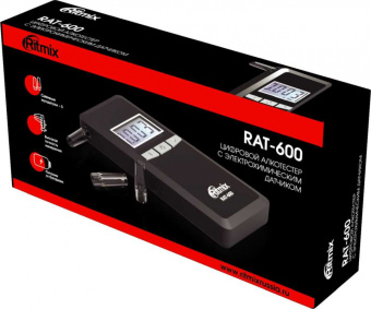 Алкотестер Ritmix RAT-600 электрохимический черный - купить недорого с доставкой в интернет-магазине